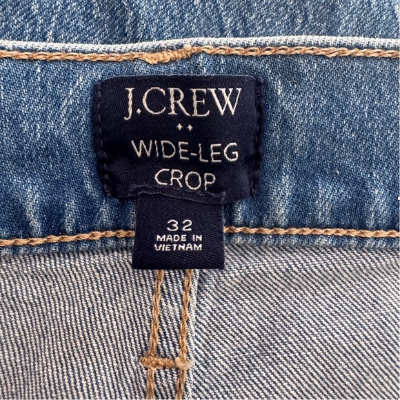 J. Crew Factory Cropped Wide-Leg Patch-Pocket Jean in All-Day Stretch Size 32 - Picture 6 of 9